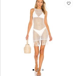 Bri Crochet Mini Dress in White (Superdown)